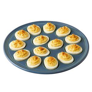 Fiestaware Fiesta CERAMIC Deviled Egg Plater DISH Plate Tray Blue Lapis